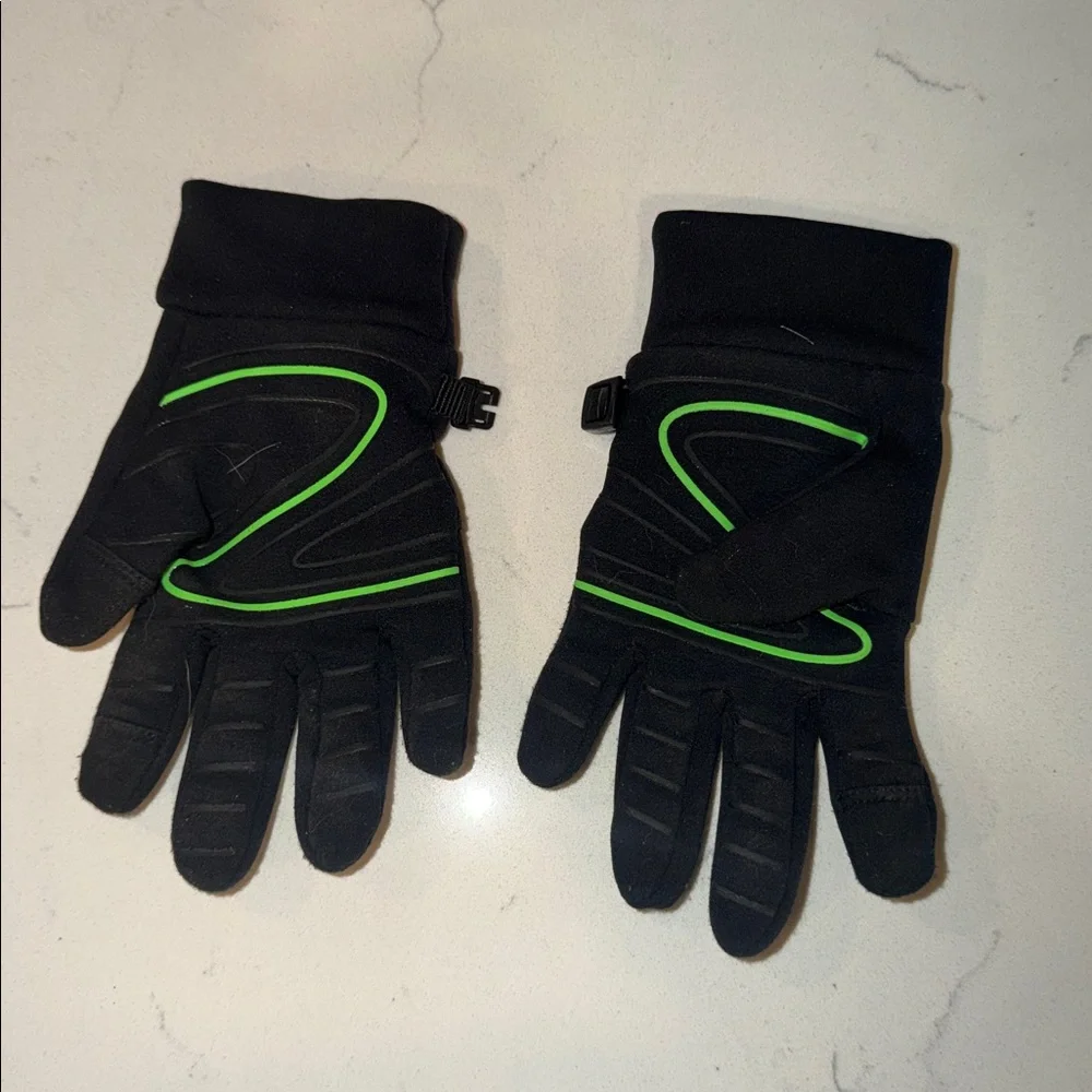 HEAD Black Gloves with Neon Green Accents